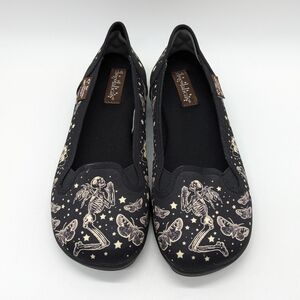 Hot Chocolate Chocolaticas Black White Fallen Angels Slip On Flats Shoe 37